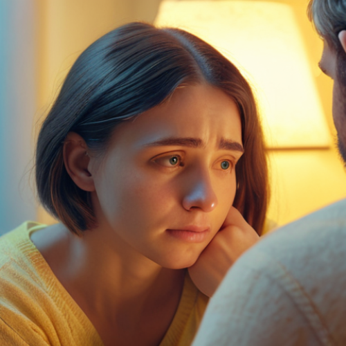Home 4 **
A person comforting themself, surrounded by a warm glow. Soft, diffused light. Focus on compassionate self-talk and understanding. Gentle colors like pastel yellows and blues.
**