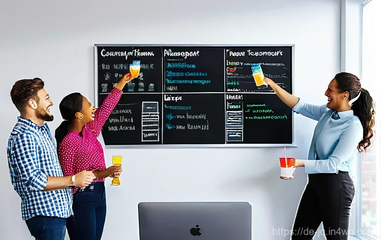 심리적 안전감을 위한 효과적인 팀 목표 설정 - **Prompt:** A dynamic scene in a modern, well-equipped creative workshop space. A diverse project te...
